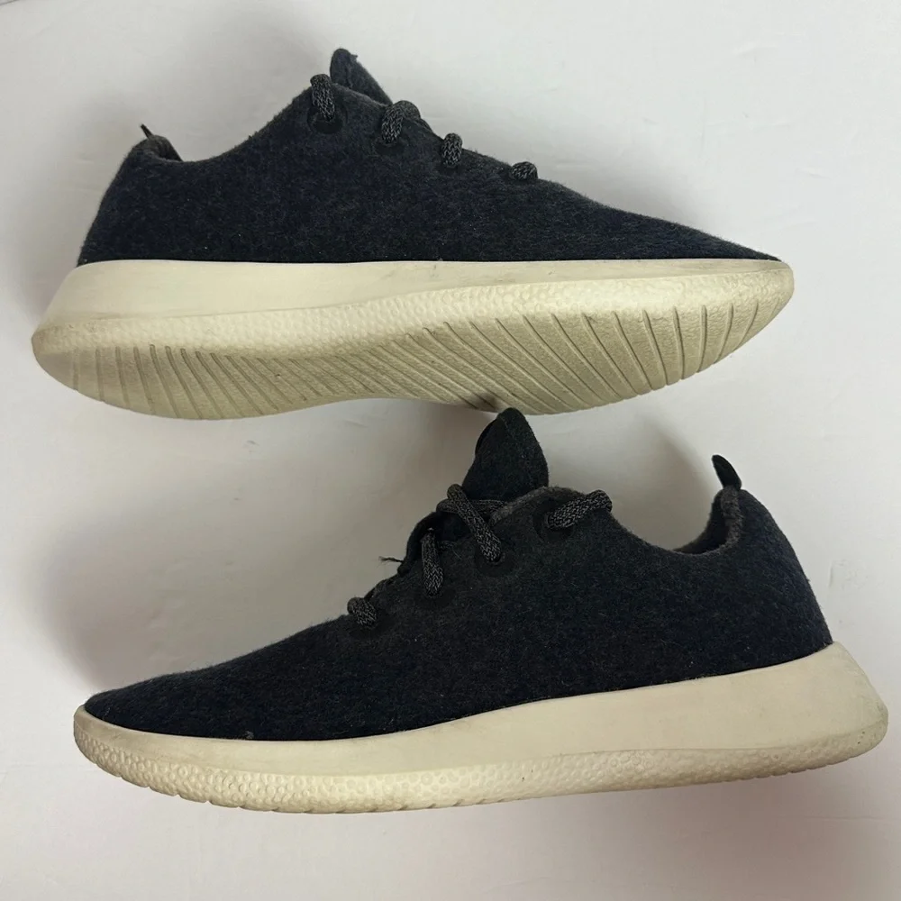 Allbirds Wool Runners 1019 NV1 Womens Black Gray Running Shoes Sneakers Size 7 - Picture 3 of 12